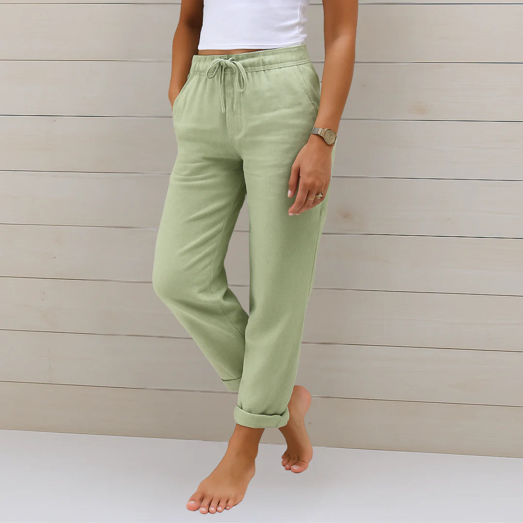 Myron - Pantalón Premium de Lino Elástico y Transpirable