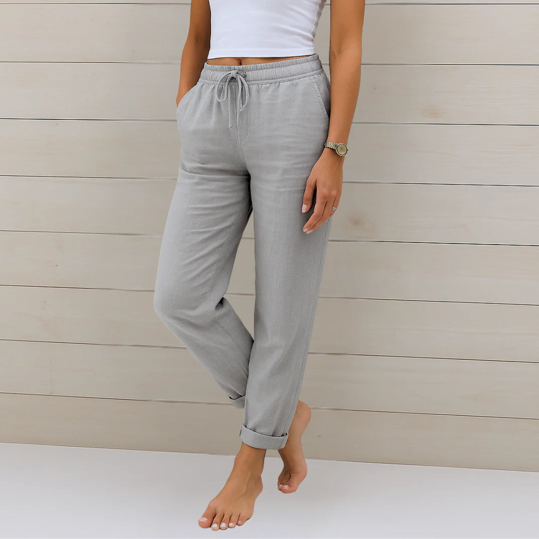 Myron - Pantalón Premium de Lino Elástico y Transpirable