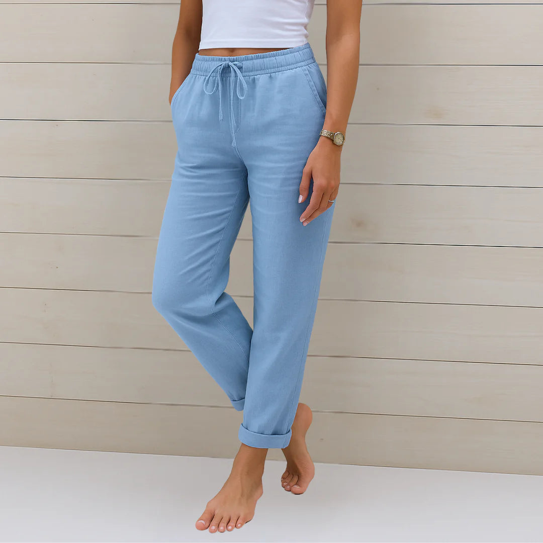 Myron - Pantalón Premium de Lino Elástico y Transpirable
