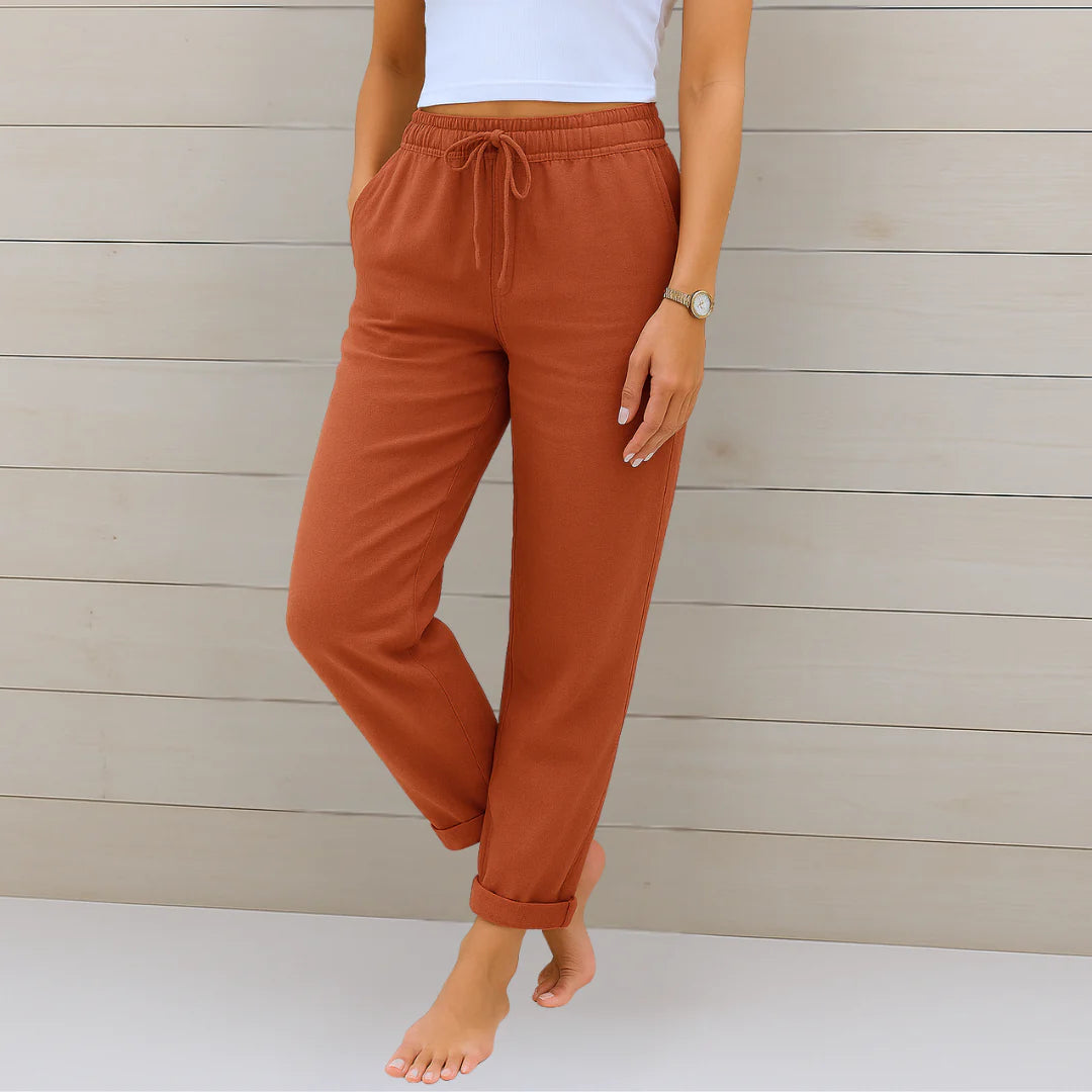 Myron - Pantalón Premium de Lino Elástico y Transpirable