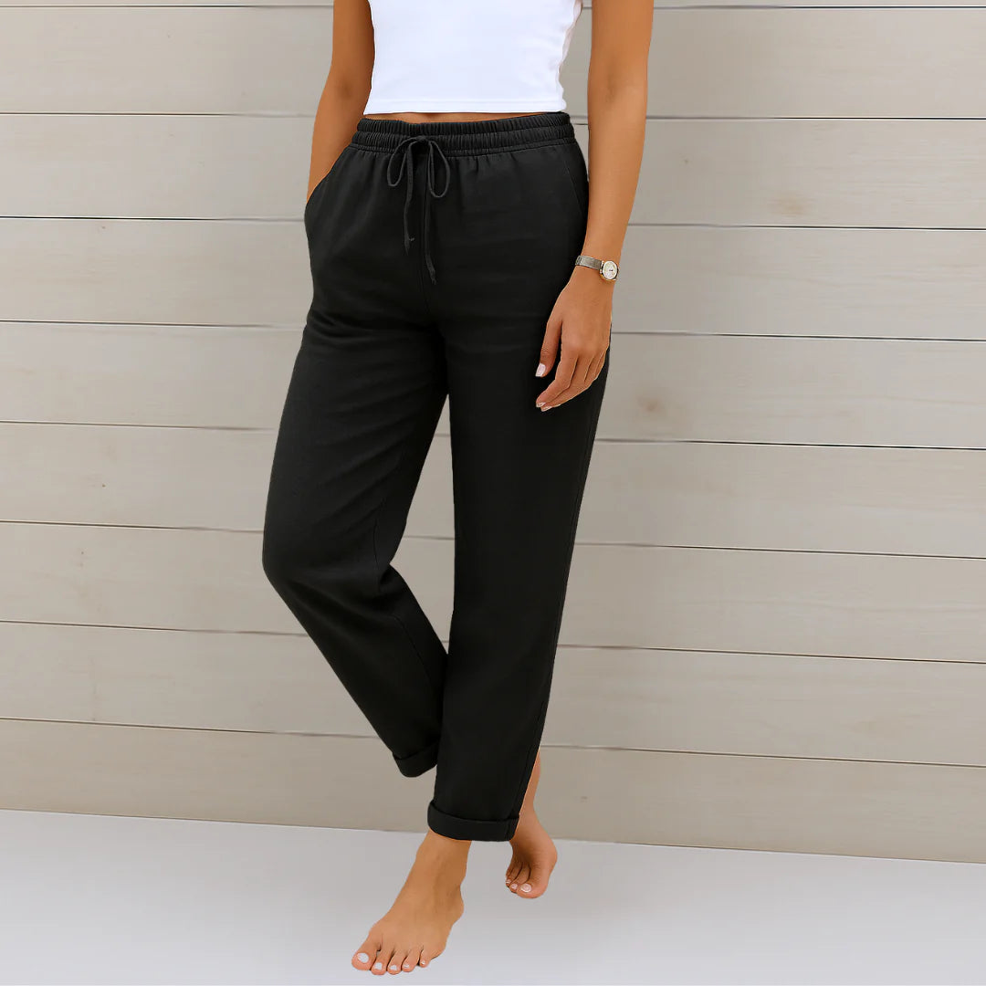 Myron - Pantalón Premium de Lino Elástico y Transpirable