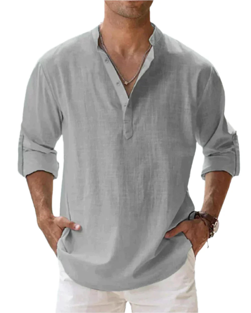 Pierre - Camisa de manga larga de algodón