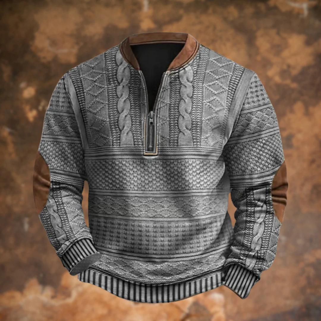 Ryan | Retro Zip-Up Sweater