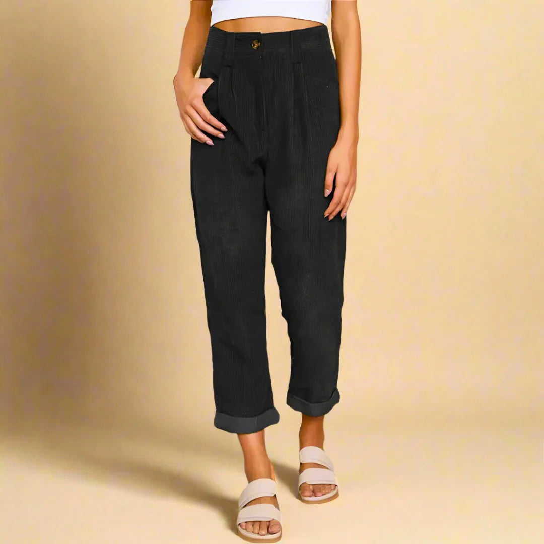 LINA ROSSI™ - Pantalones de pana para mujer