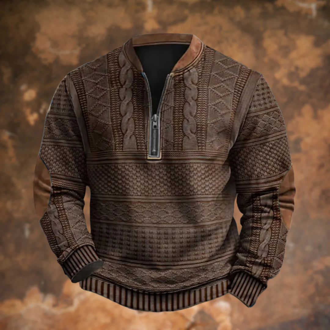 Ryan | Retro Zip-Up Sweater
