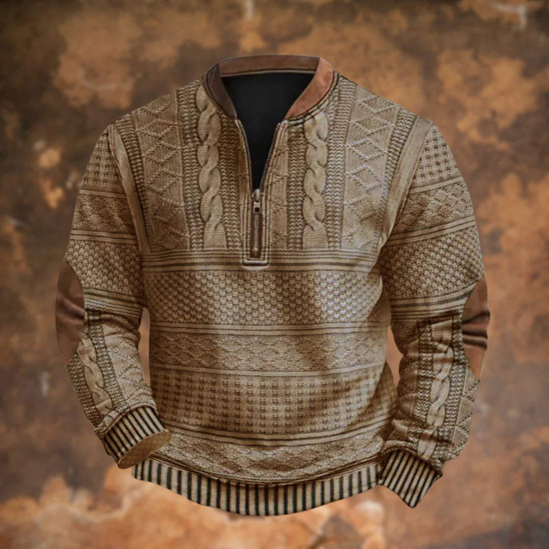 Ryan | Retro Zip-Up Sweater