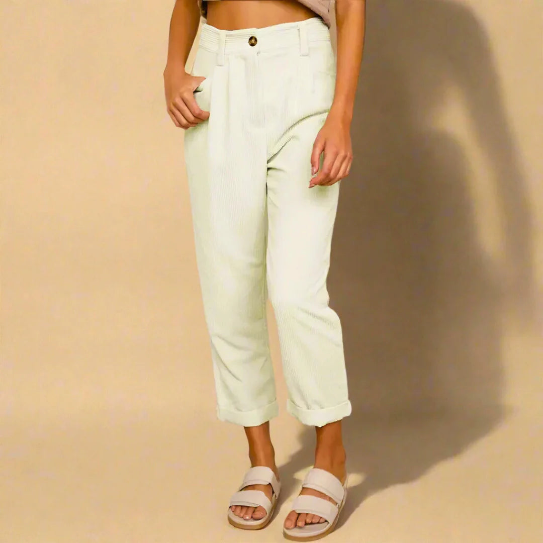 LINA ROSSI™ - Pantalones de pana para mujer