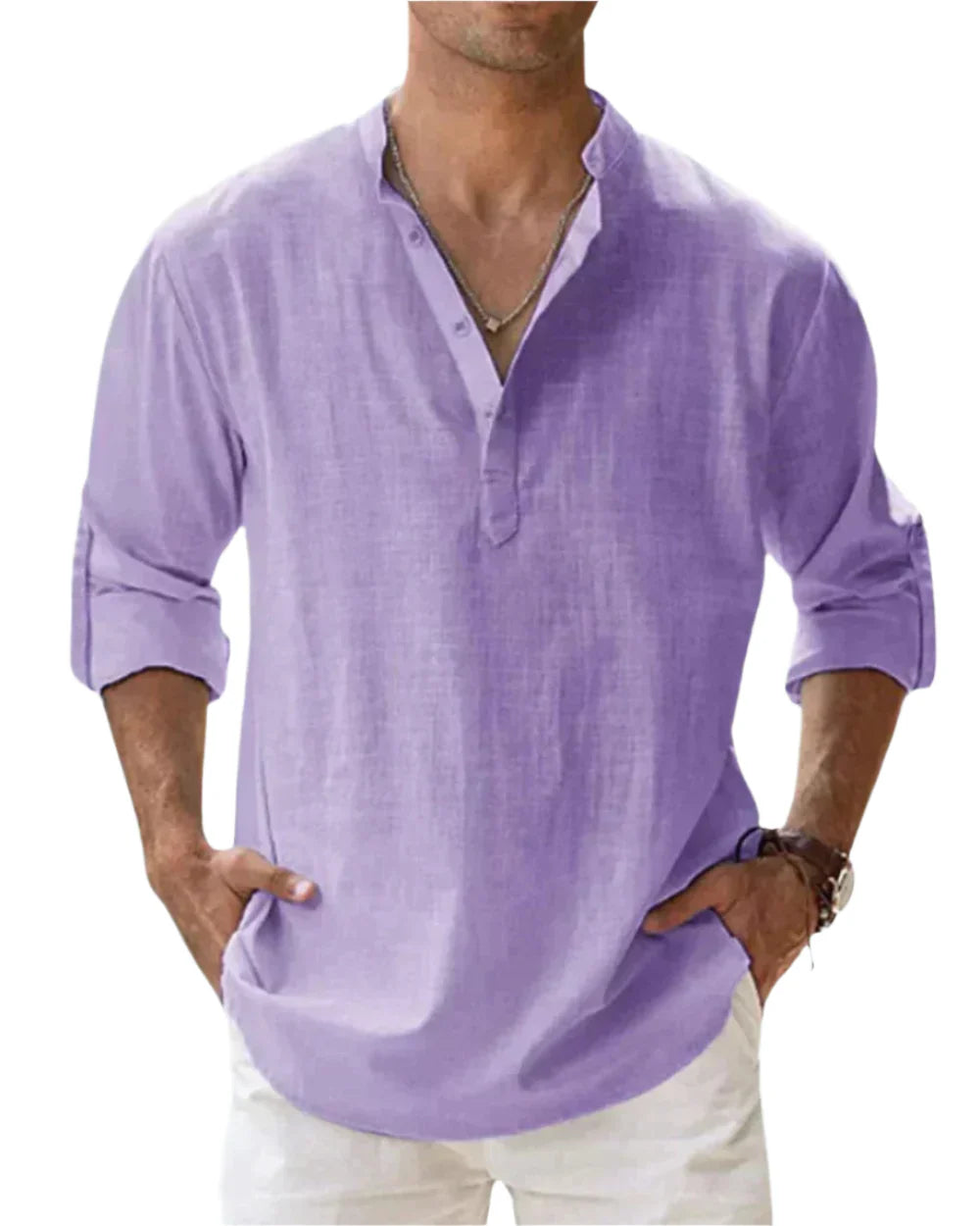 Pierre - Camisa de manga larga de algodón
