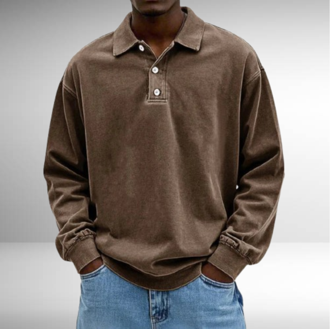 Arnaud™ Polo Vintage de Manga Larga