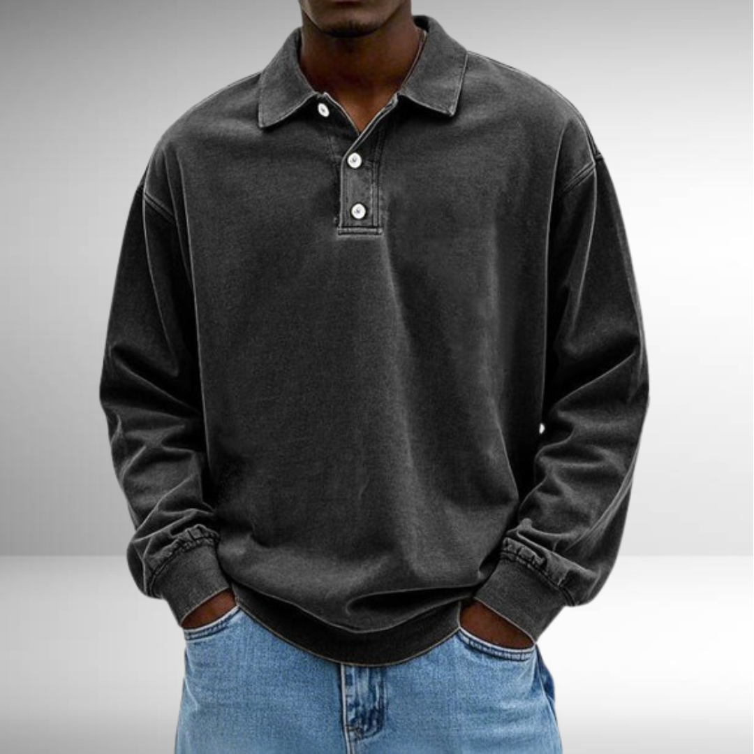 Arnaud™ Polo Vintage de Manga Larga