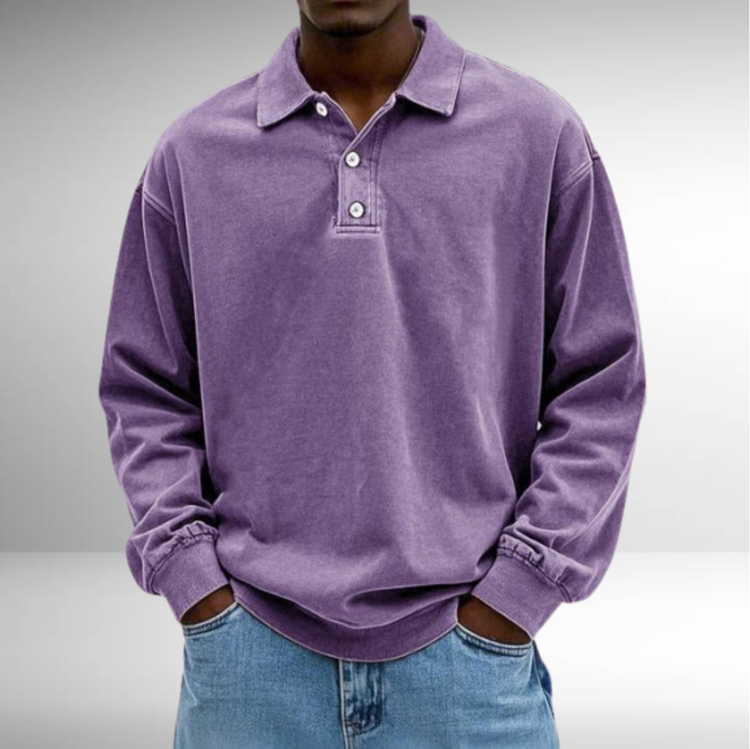Arnaud™ Polo Vintage de Manga Larga