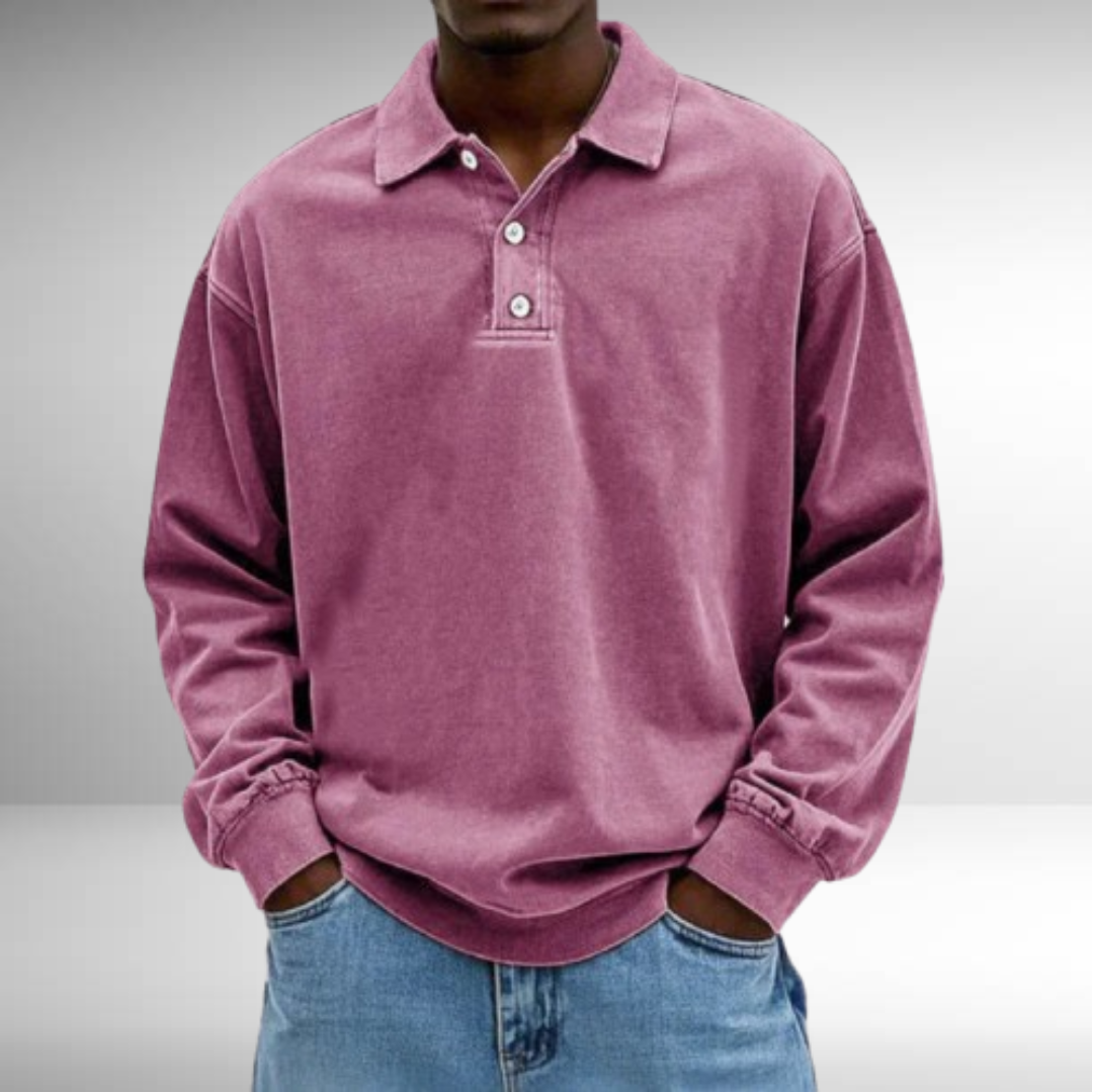 Arnaud™ Polo Vintage de Manga Larga