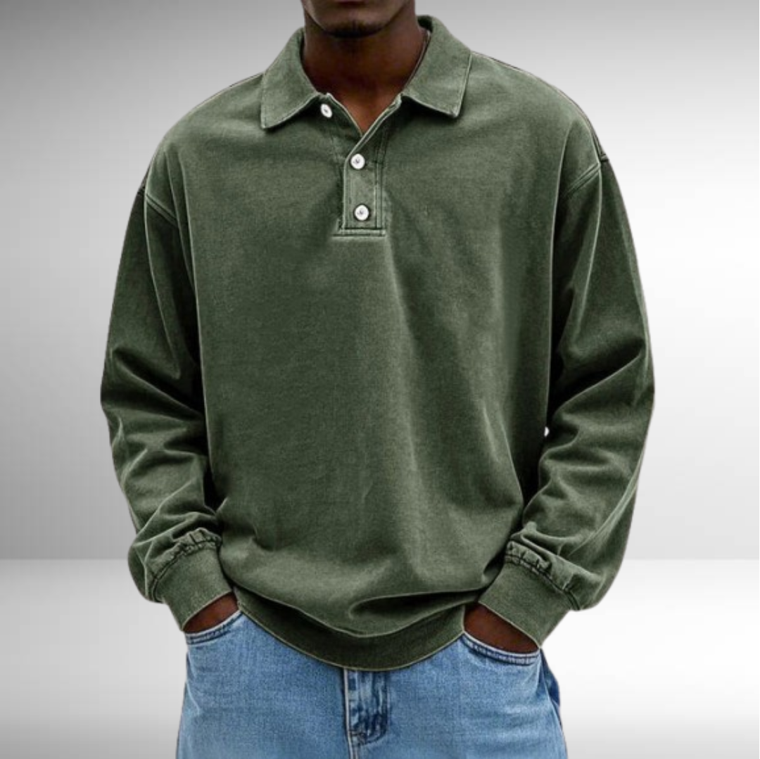 Arnaud™ Polo Vintage de Manga Larga