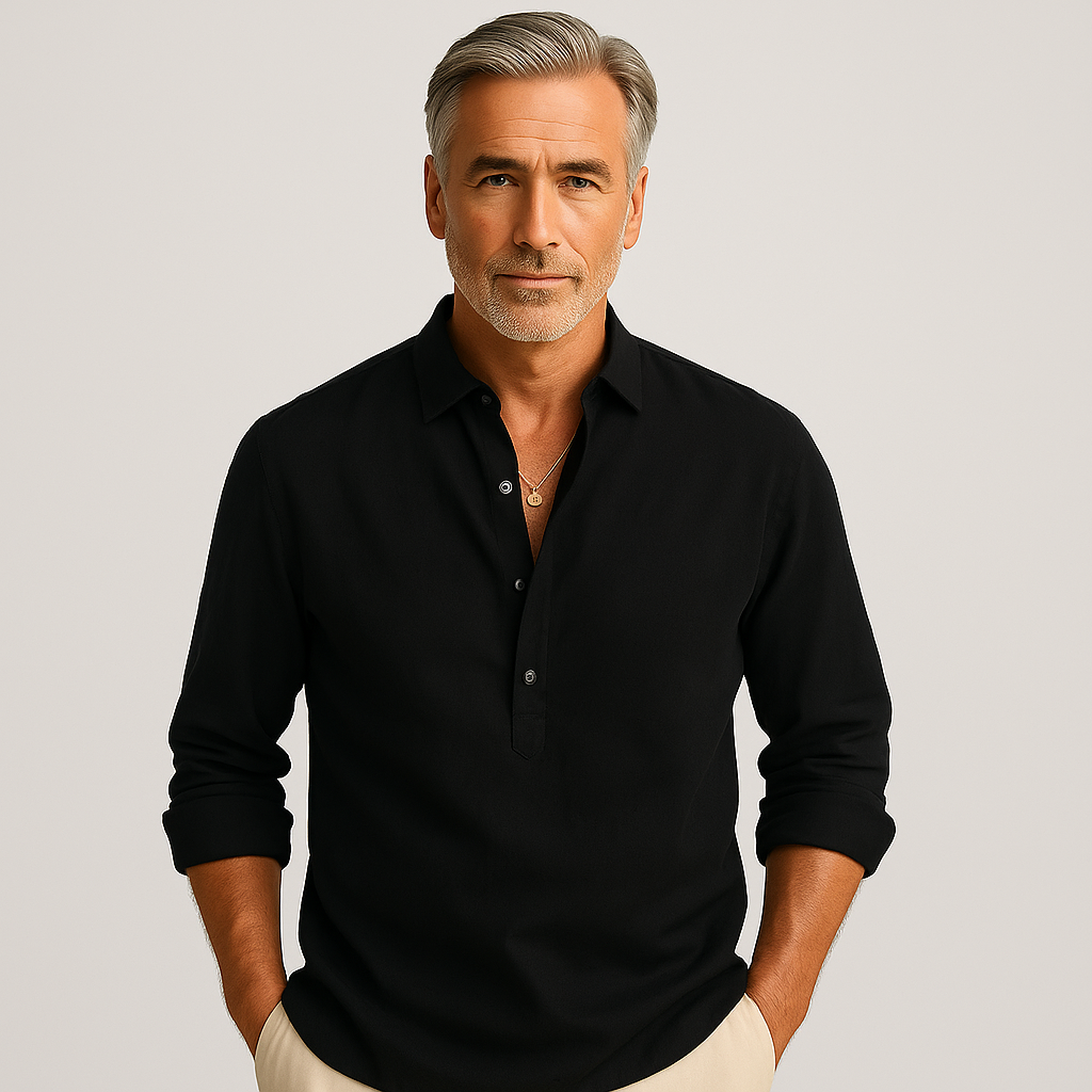 Pierre - Camisa de manga larga de algodón