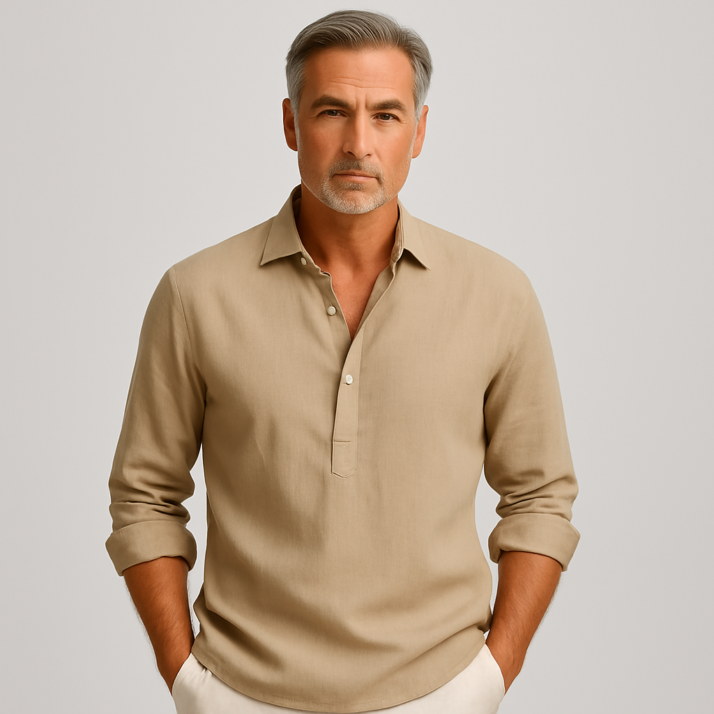 Pierre - Camisa de manga larga de algodón