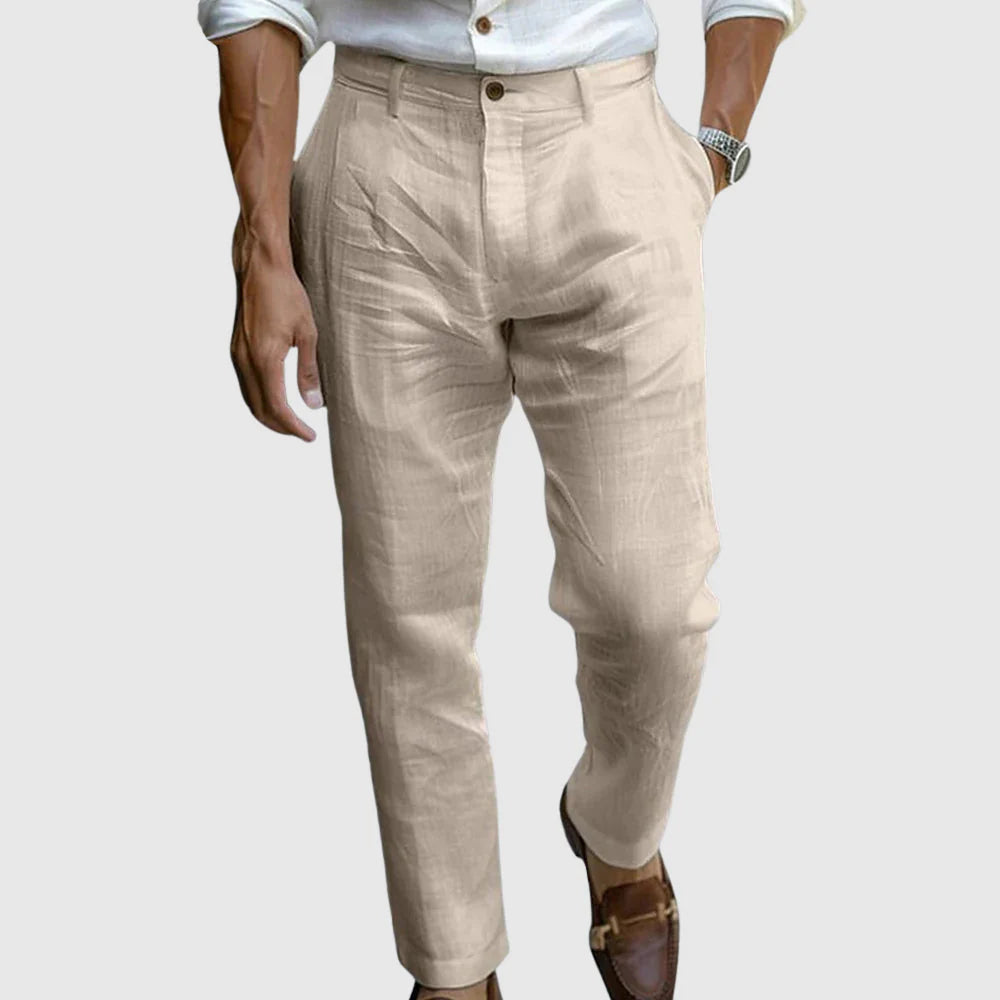 Lorenzo Vero - Pantalones de lino de lujo
