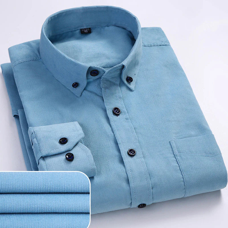 Jordi™ | Camisa de Algodón Puro en Pana de Manga Larga