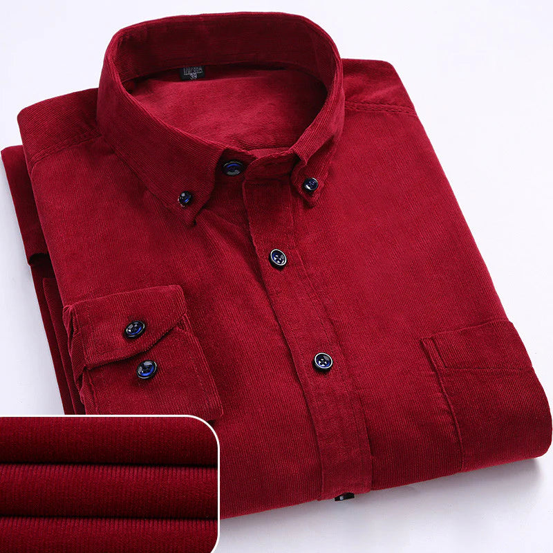 Jordi™ | Camisa de Algodón Puro en Pana de Manga Larga