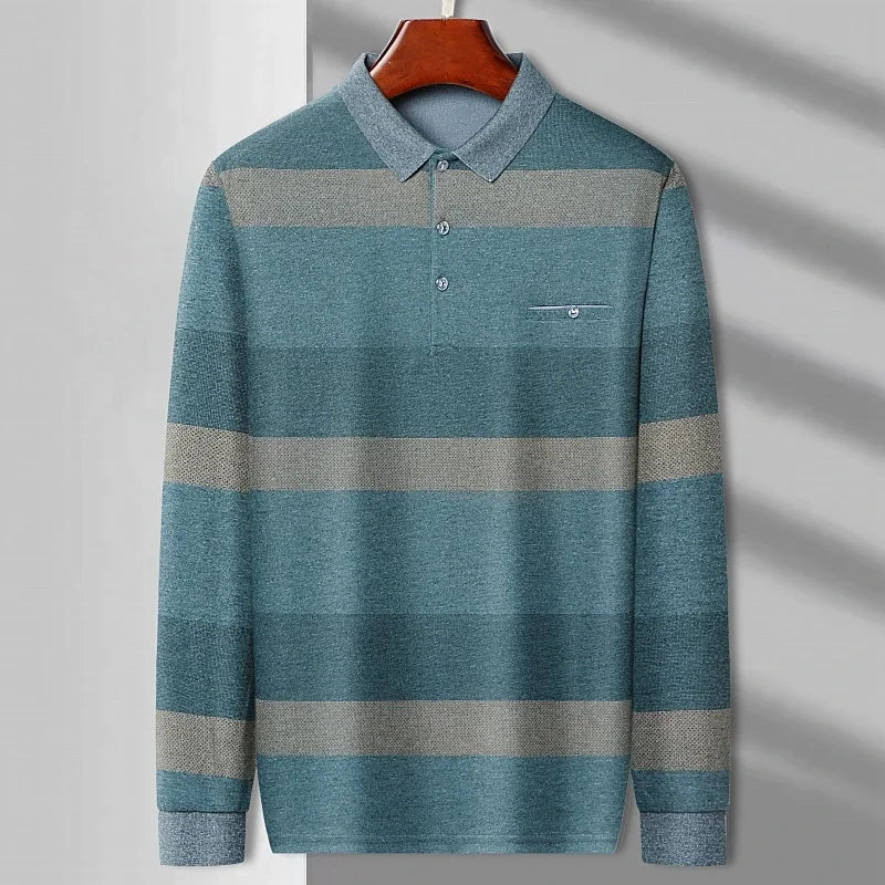Rio - Polo de Manga Larga Casual para Hombre