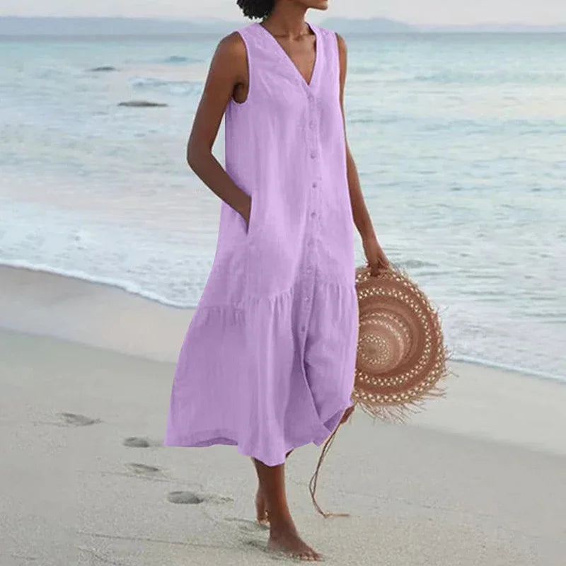Leandra - Vestido de verano con escote en V