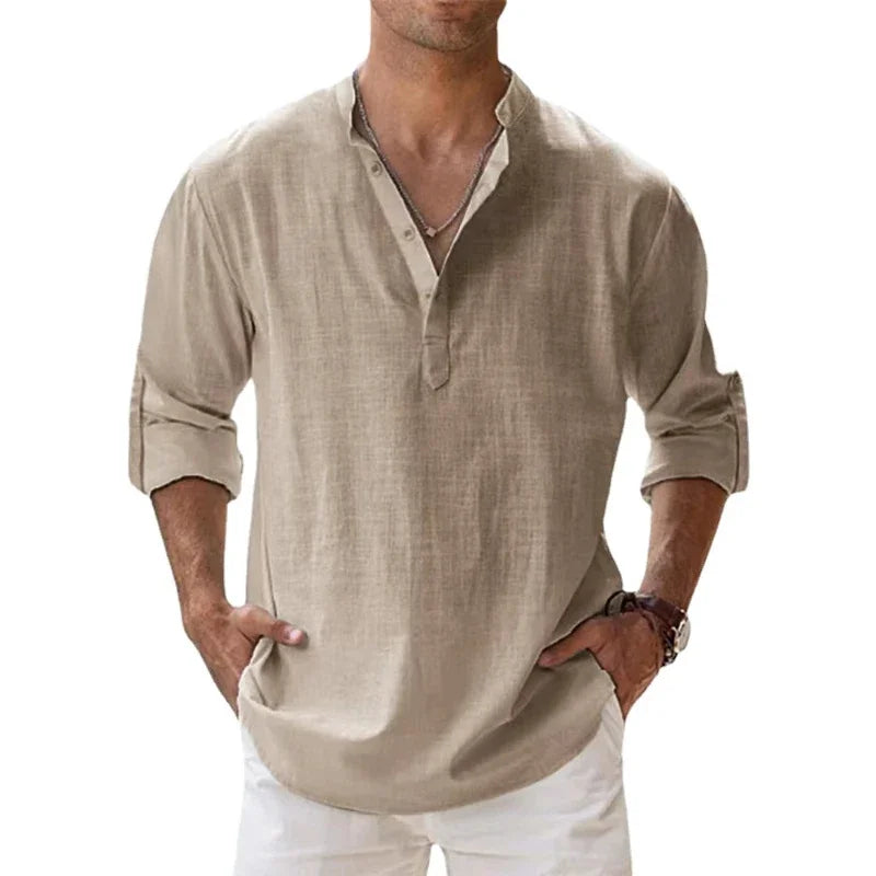 Pierre - Camisa de manga larga de algodón