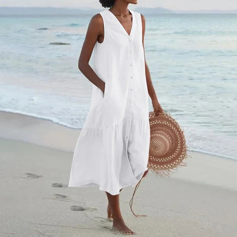 Leandra - Vestido de verano con escote en V