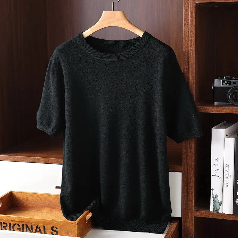 Mario - Camiseta de punto de cachemira para hombre