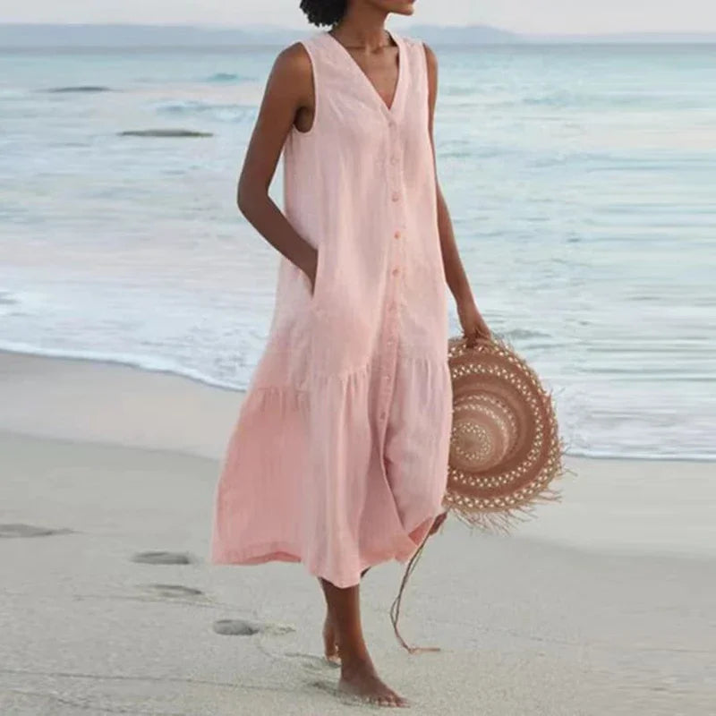 Leandra - Vestido de verano con escote en V