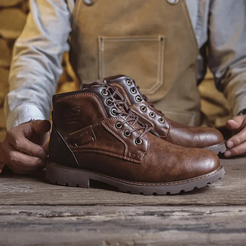 Aaron™ | Botas de piel vintage