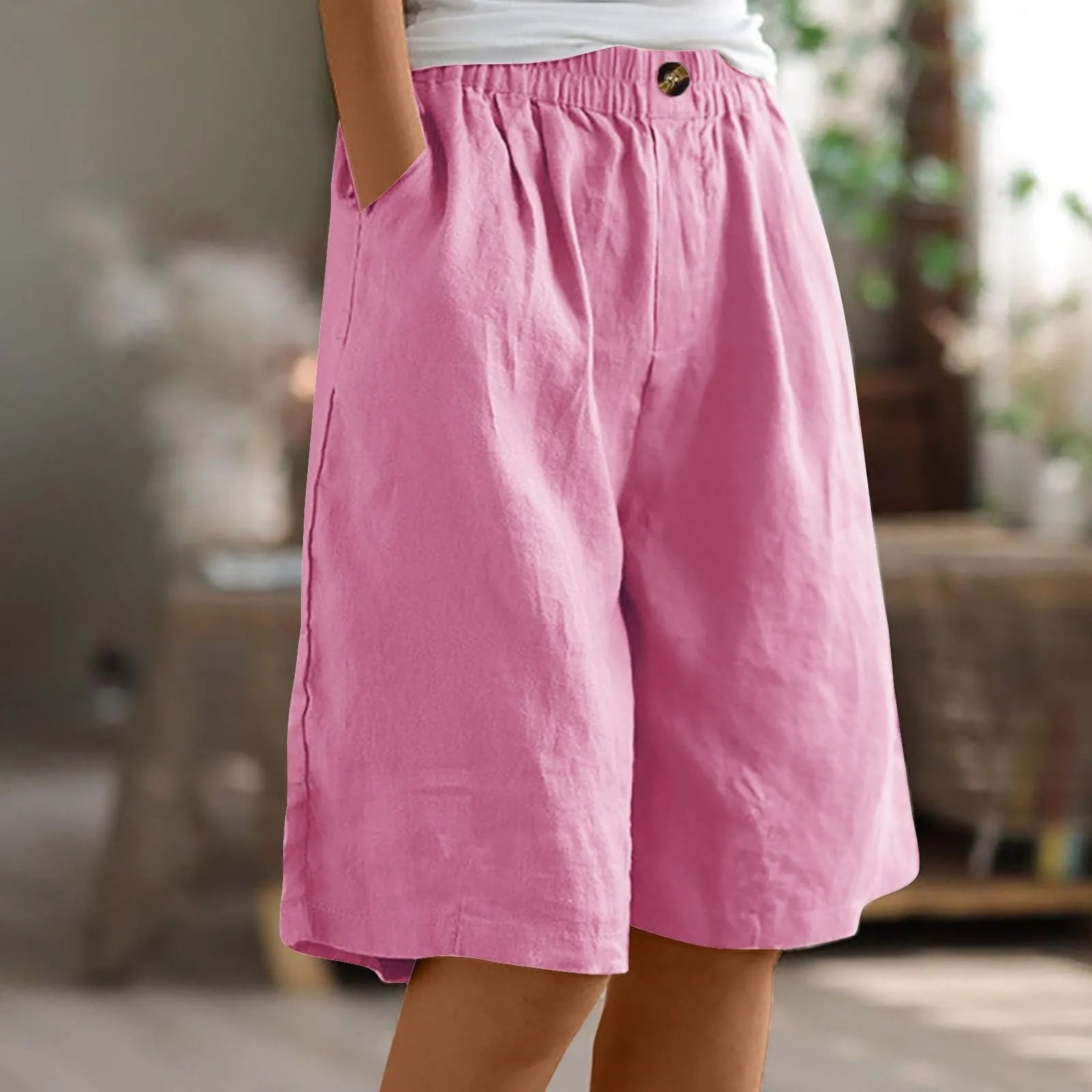 Ambar - Bermudas de Lino con Estilo para Mujer
