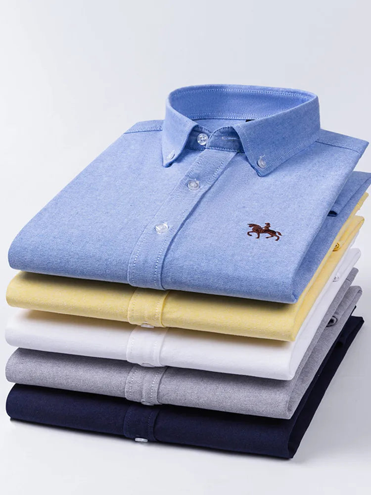 Raúl™ Camisa de hombre 100% algodón de manga larga