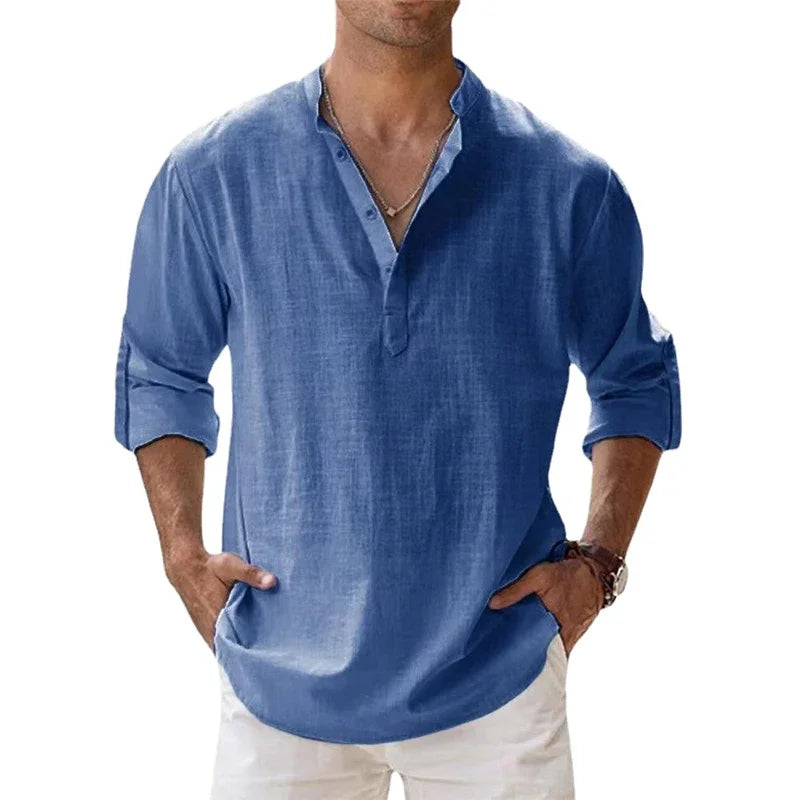 Pierre - Camisa de manga larga de algodón