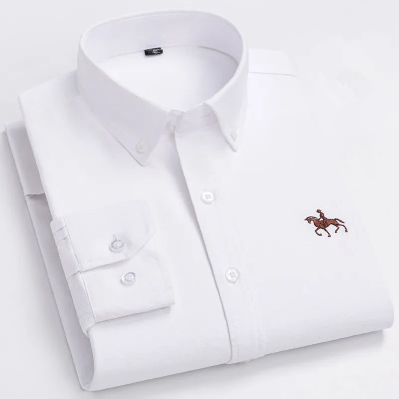 Raúl™ Camisa de hombre 100% algodón de manga larga