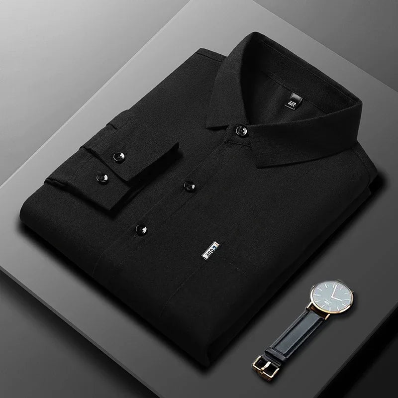 Esteban - Camisa de manga larga de algodón para hombre