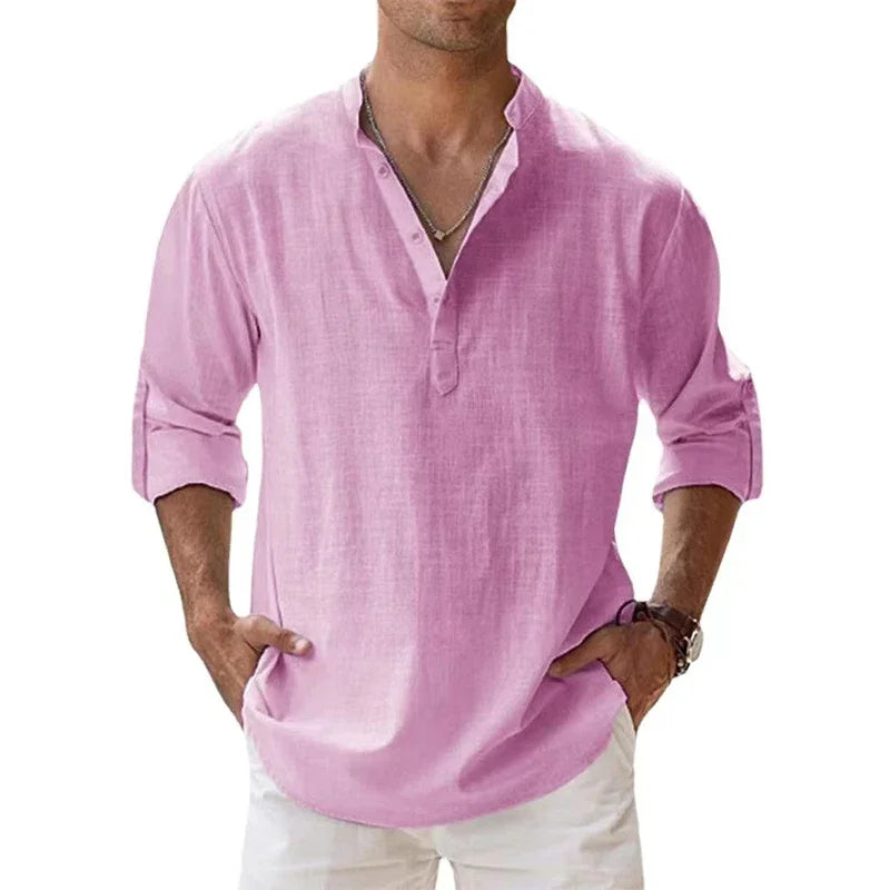 Pierre - Camisa de manga larga de algodón