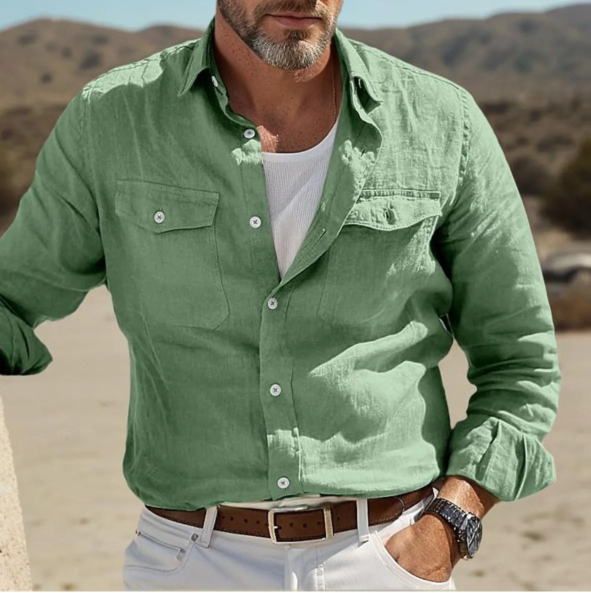 Eduardo - Camisa de Lino con Estilo