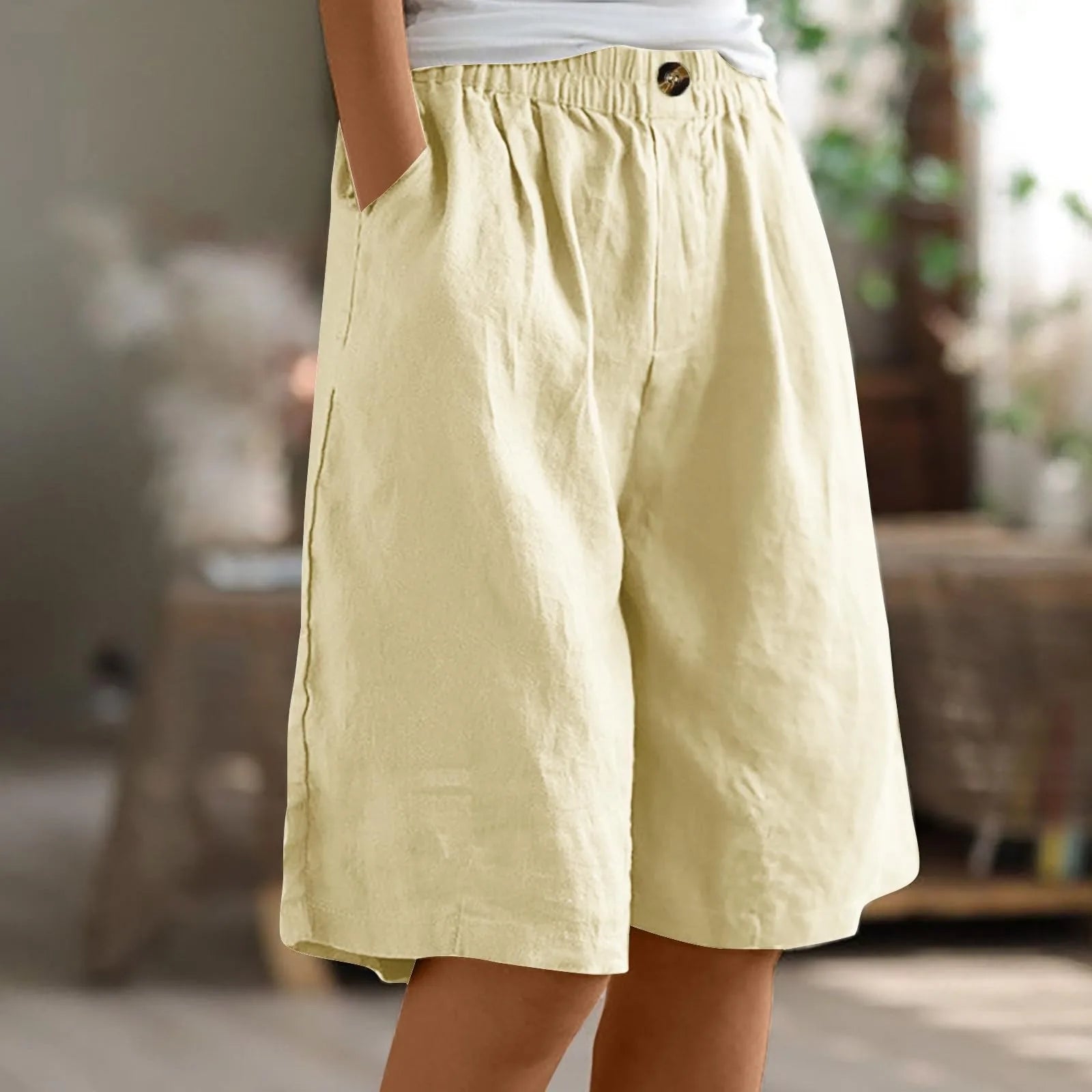 Ambar - Bermudas de Lino con Estilo para Mujer