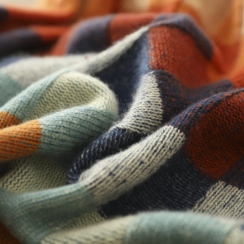 Jade | Jersey de Cachemira con Diseño de Patchwork