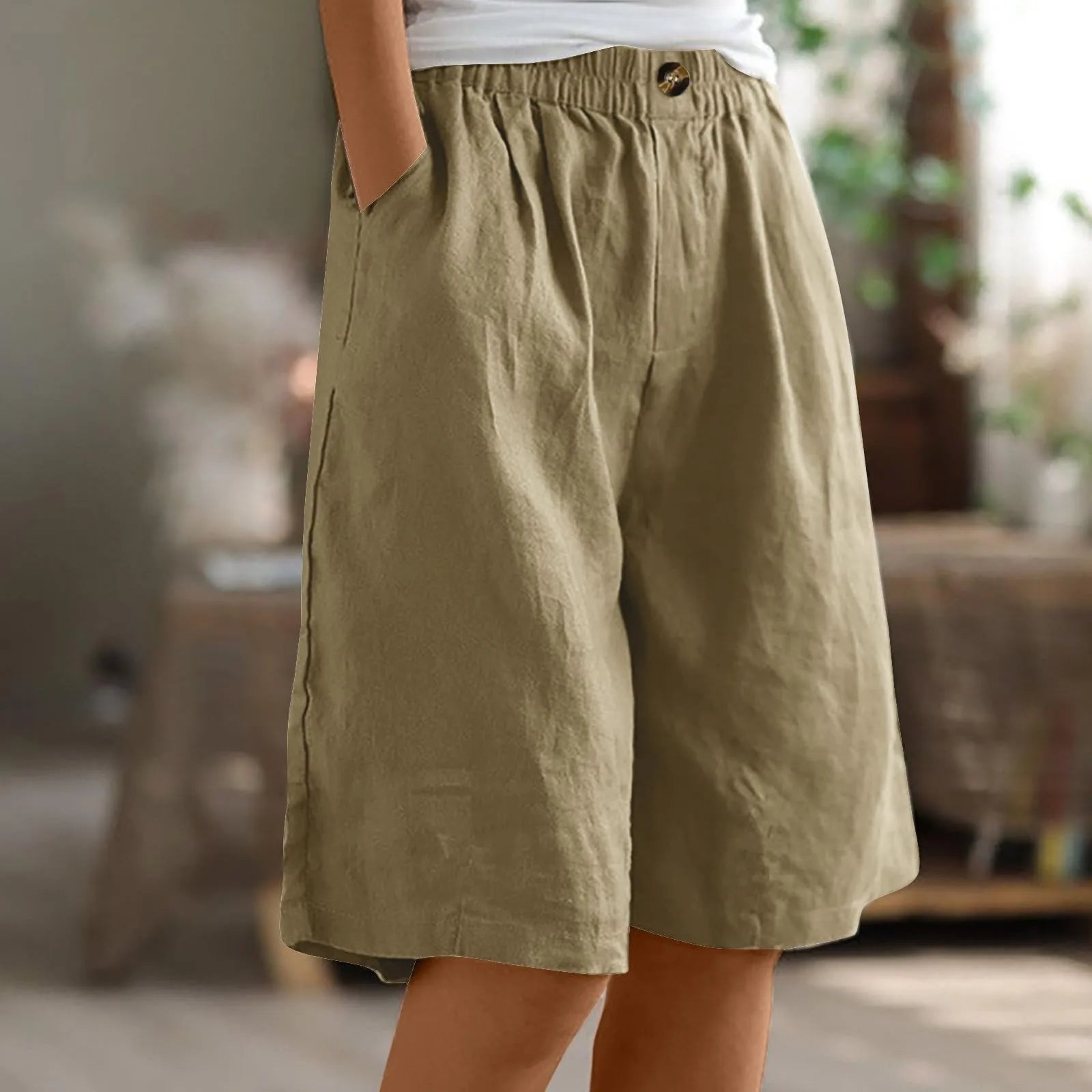 Ambar - Bermudas de Lino con Estilo para Mujer