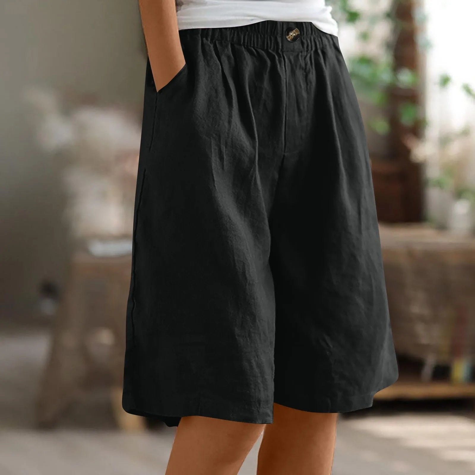 Ambar - Bermudas de Lino con Estilo para Mujer