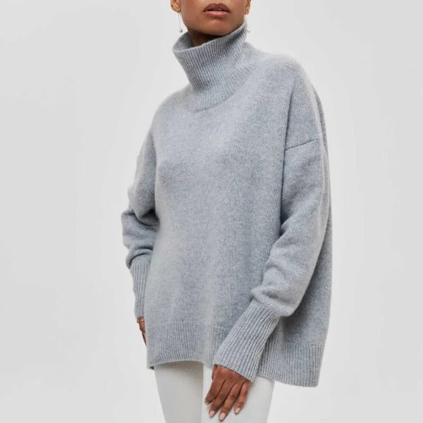 Diana™ Jersey de Cachemira con Cuello Alto