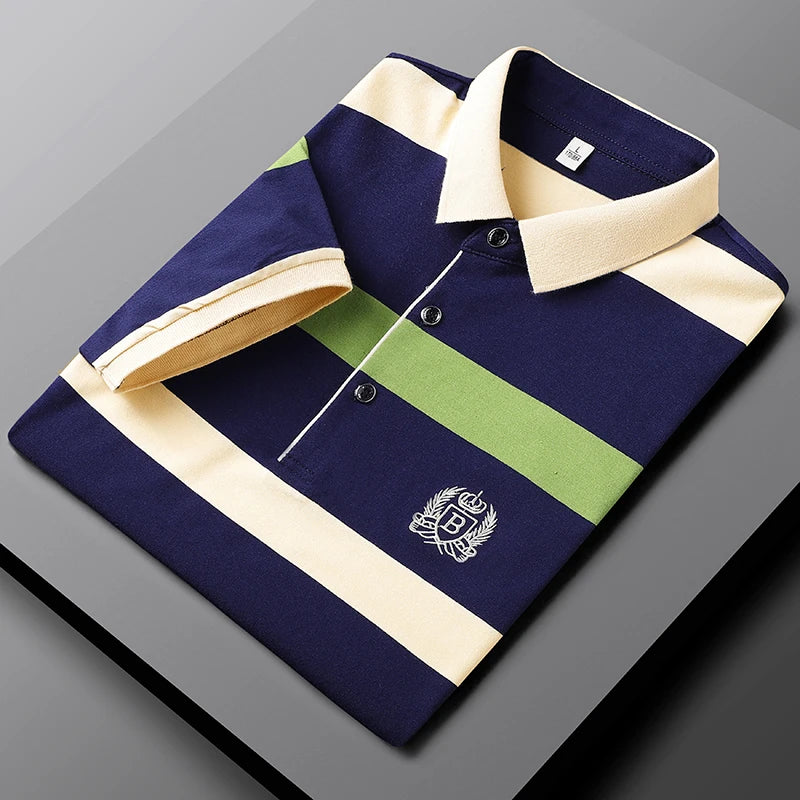 Bastiani - Polo premium a rayas para hombre