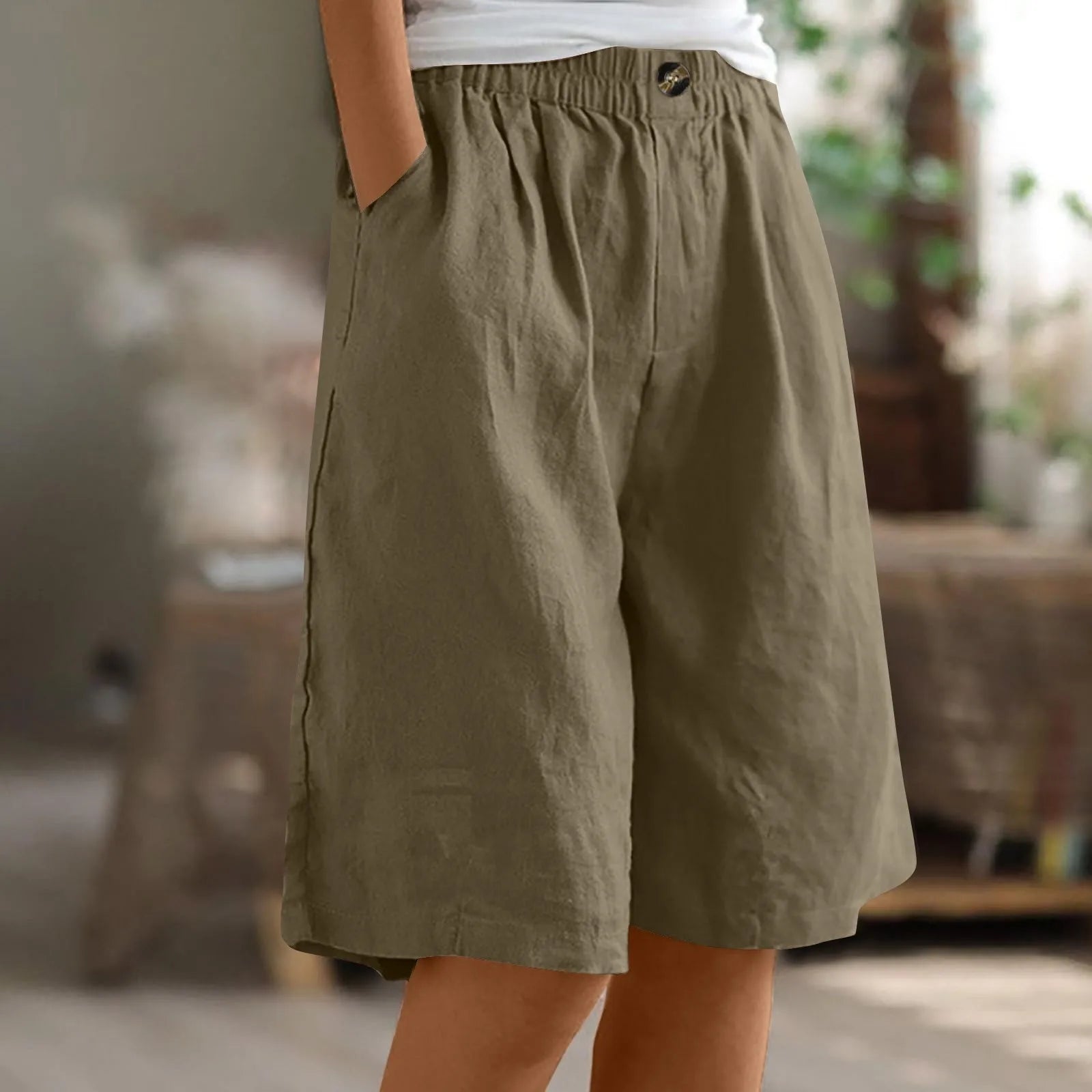 Ambar - Bermudas de Lino con Estilo para Mujer