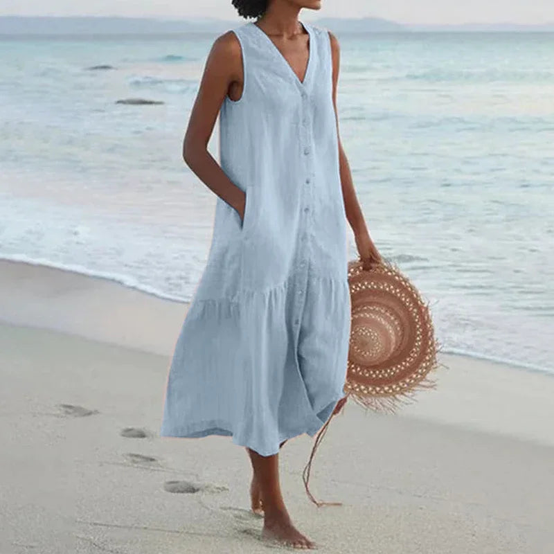 Leandra - Vestido de verano con escote en V