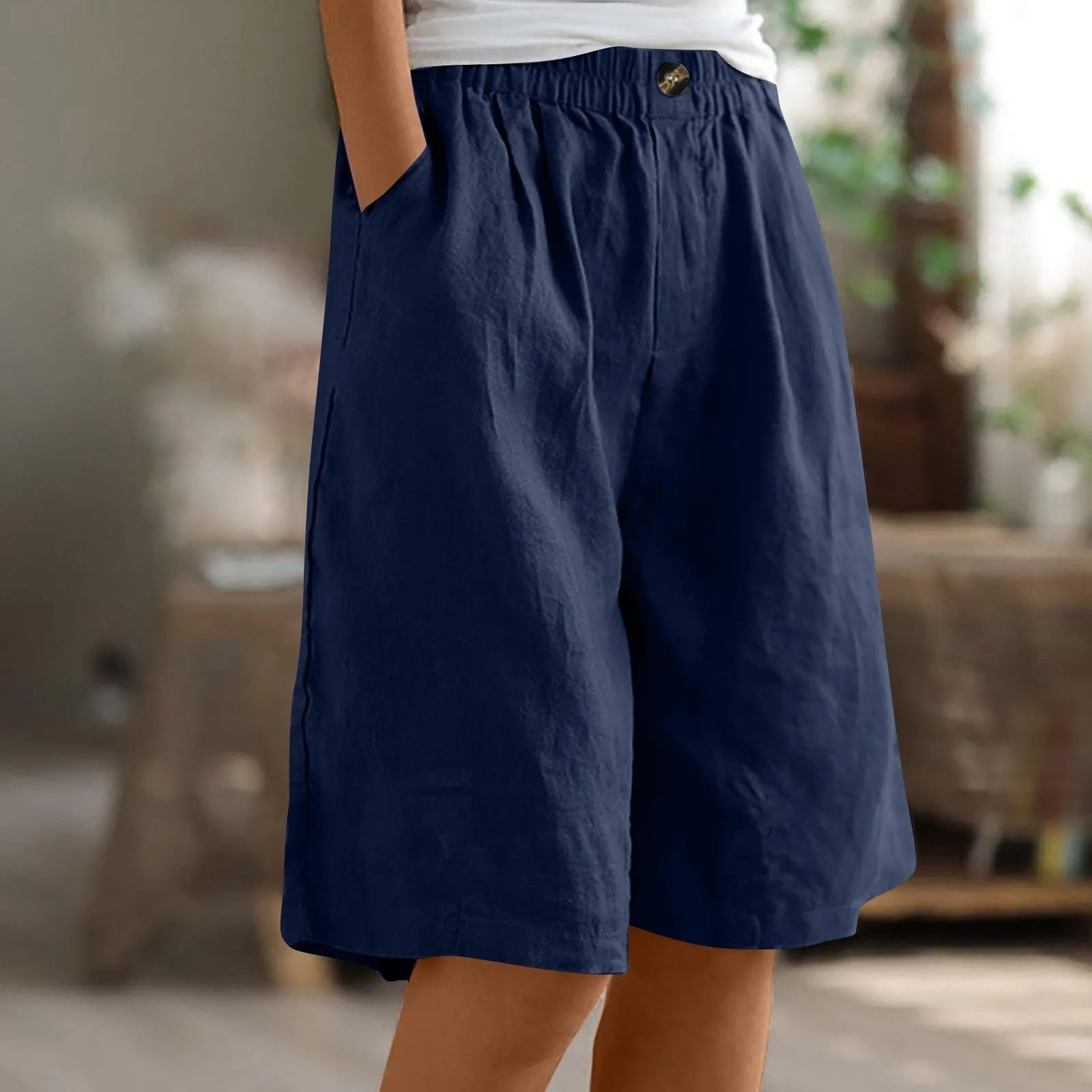 Ambar - Bermudas de Lino con Estilo para Mujer