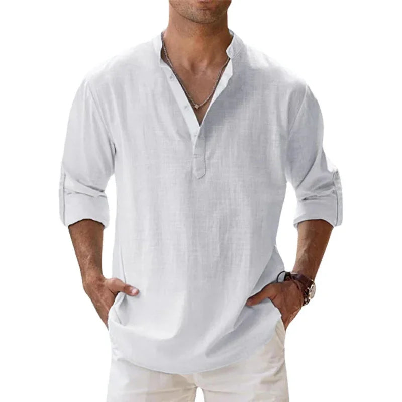 Pierre - Camisa de manga larga de algodón