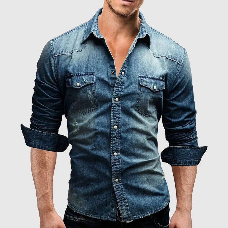 Nico Morris™ Camisa vaquera casual de manga larga