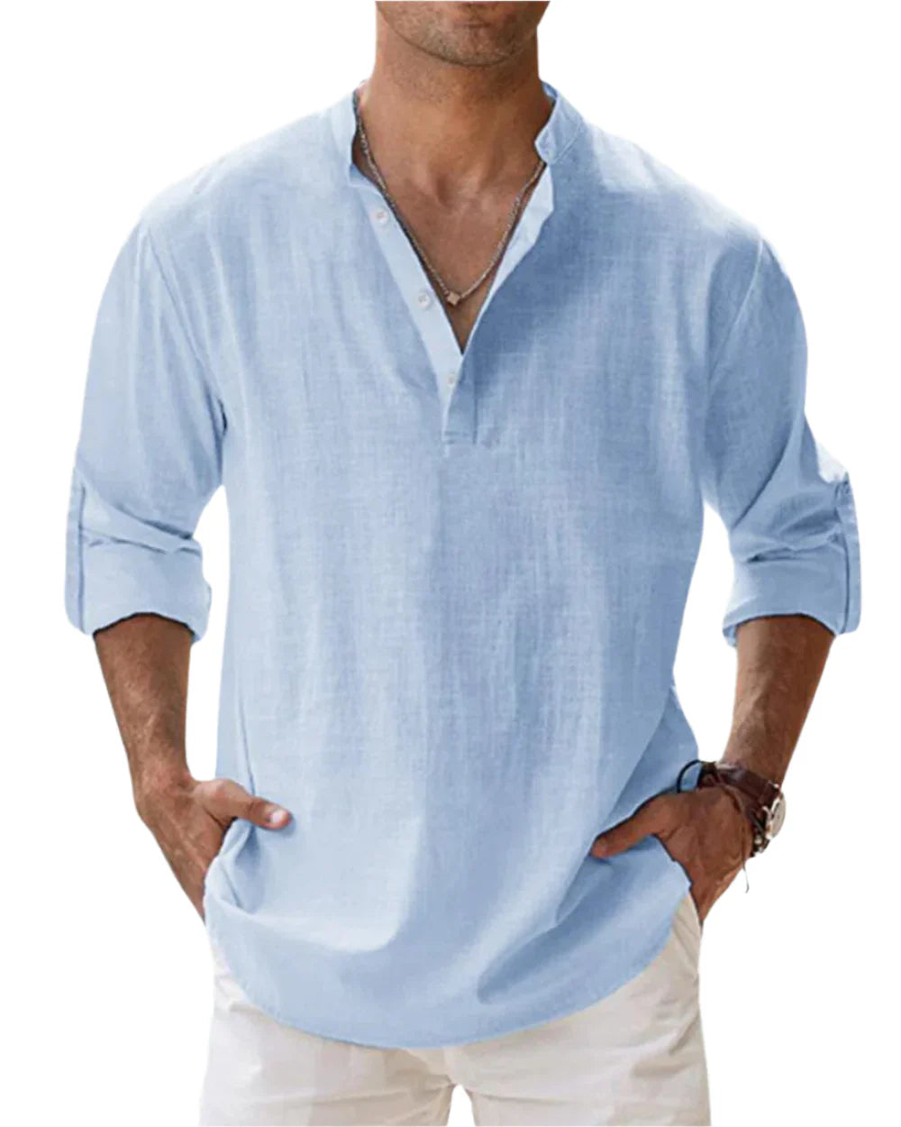 Pierre - Camisa de manga larga de algodón