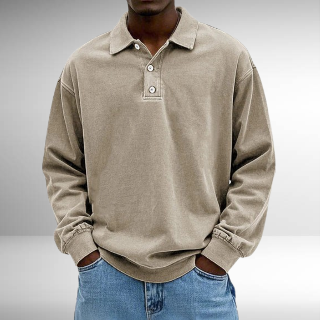Arnaud™ Polo Vintage de Manga Larga