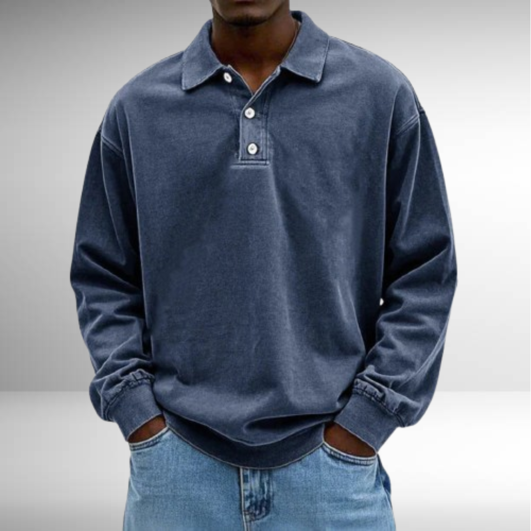 Arnaud™ Polo Vintage de Manga Larga
